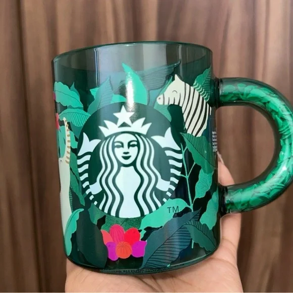 Starbucks México 14oz safari crystal glass mugs one left - Picture 2 of 3